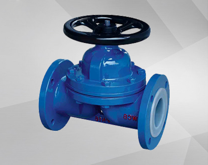 Fluorine-lined diaphragm valve